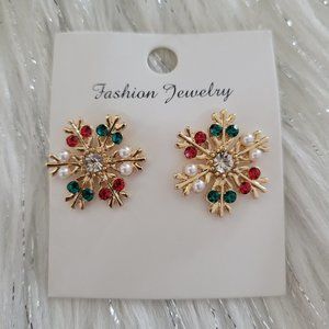 Holiday Snowflake Fashion Earrings